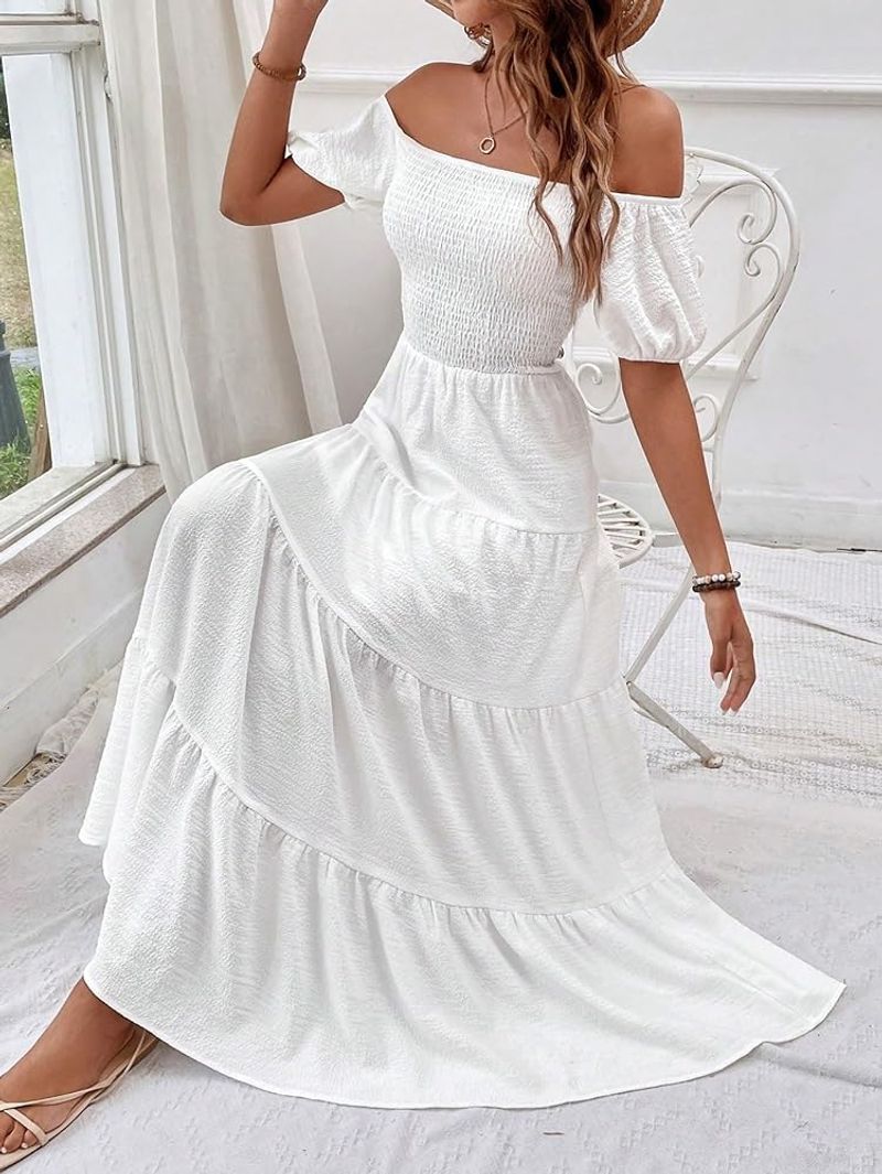 Off-Shoulder Beach Dress