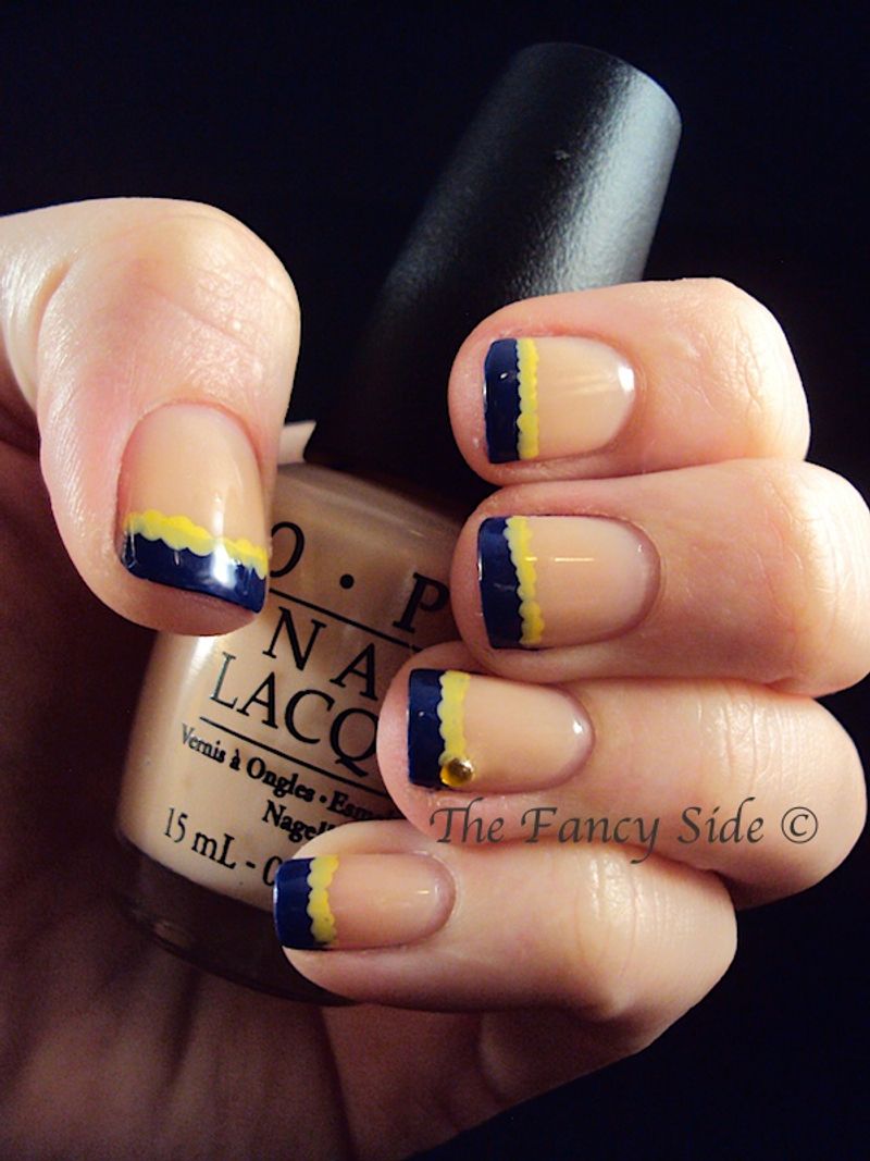 School Color French Tips