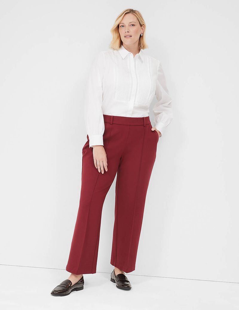 Ponte Knit Straight-Legs
