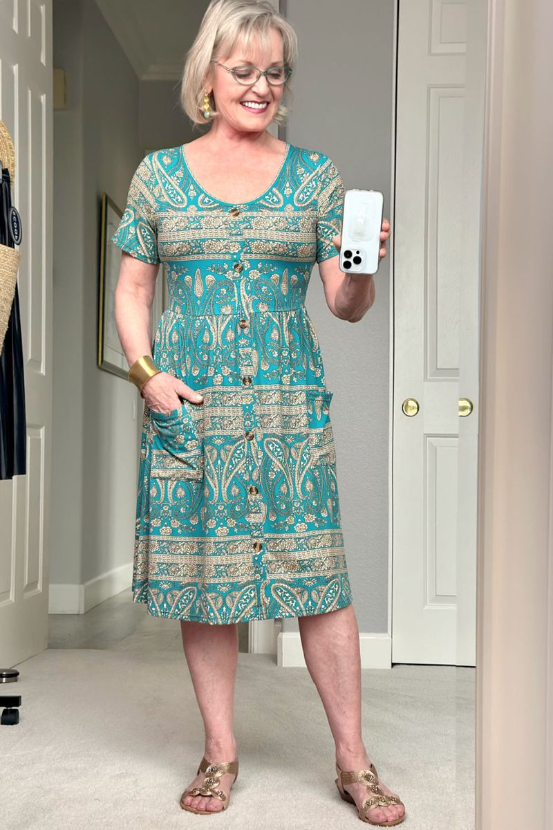 Pleated Midi with Elastic Waistband