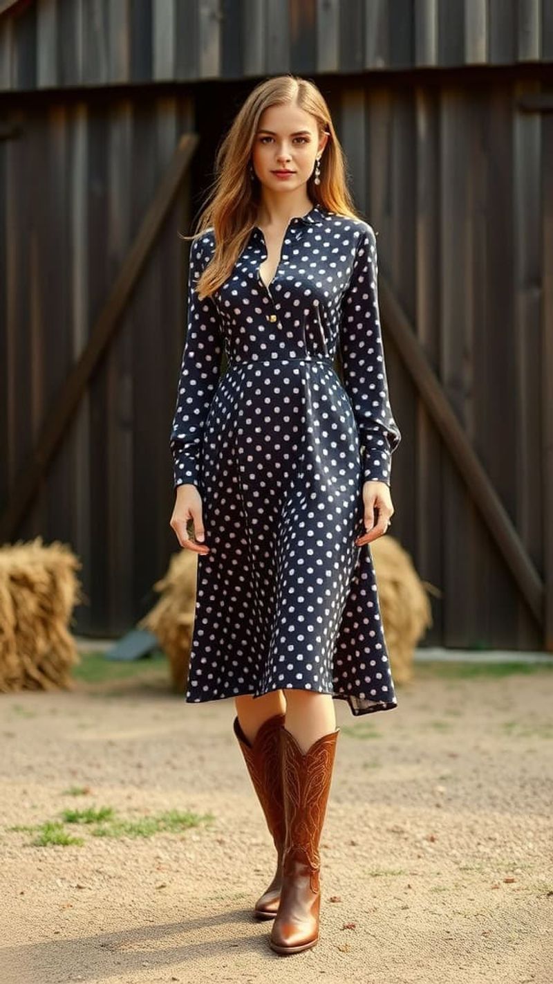Polka Dot Button-Front
