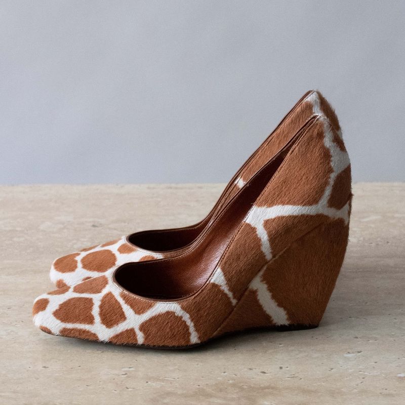 Giraffe Patterned Wedges