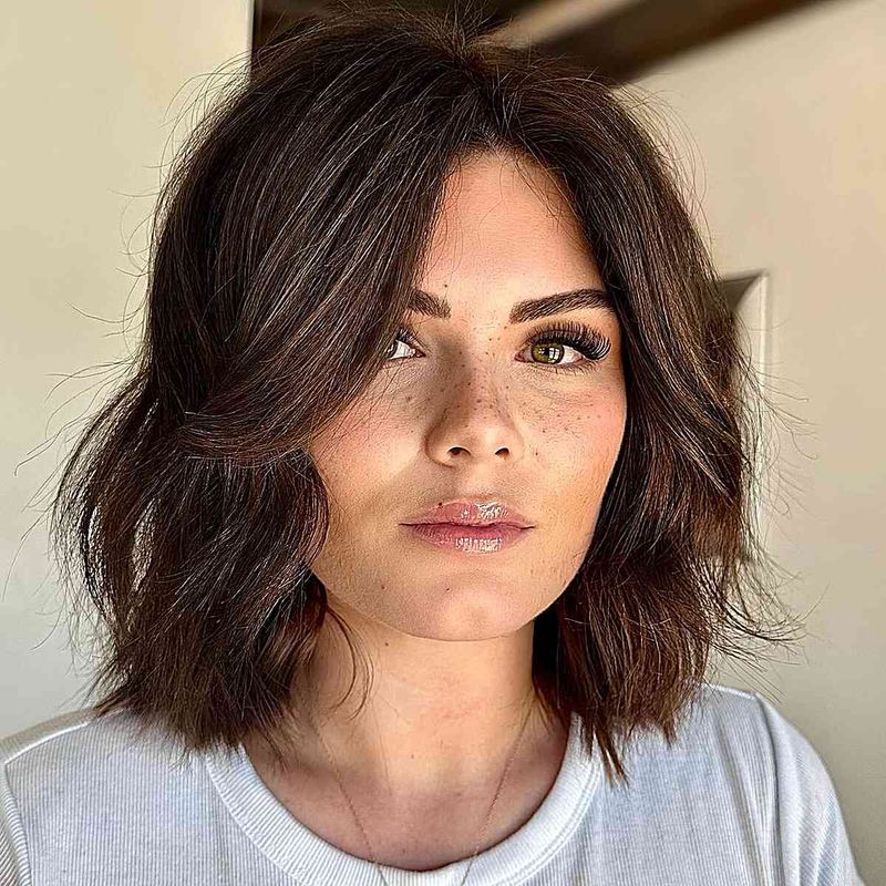 Layered Lob with Face-Framing Pieces