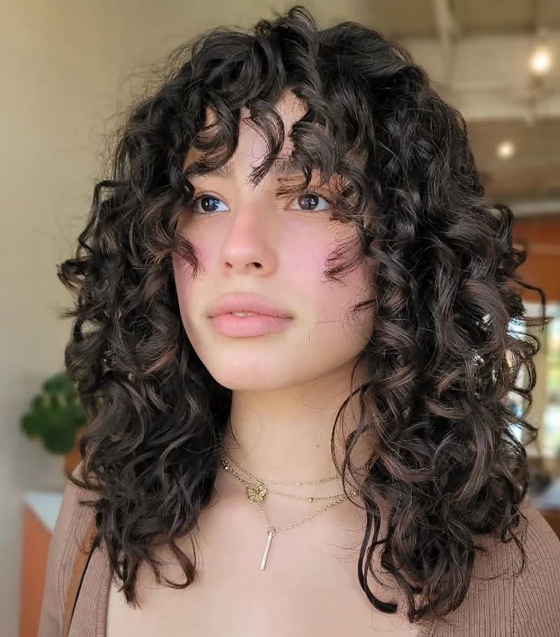 Face-Framing Layers For Curly Hair