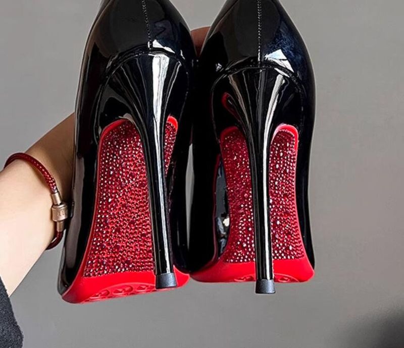 Rhinestone-Encrusted Evening Pumps