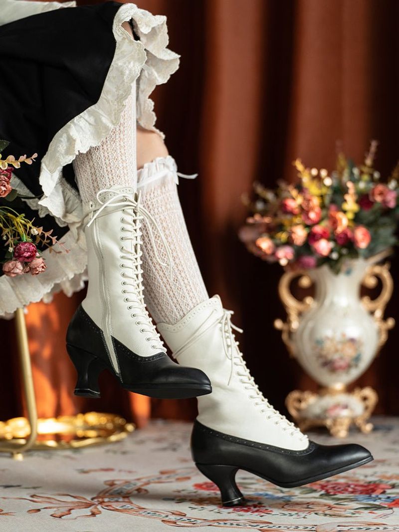 Lace-Up Victorian Boots
