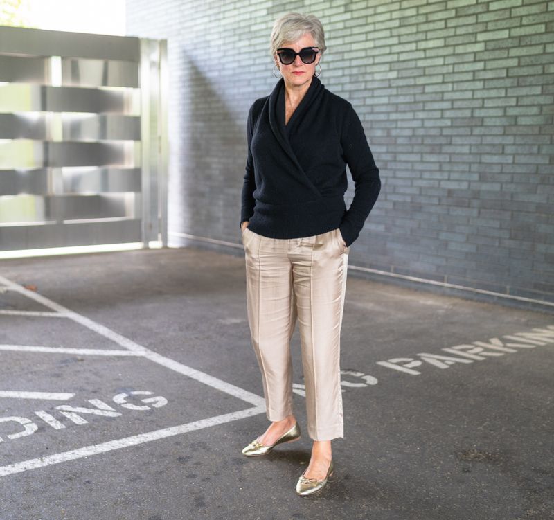 Knit Twinset with Straight-Leg Pants