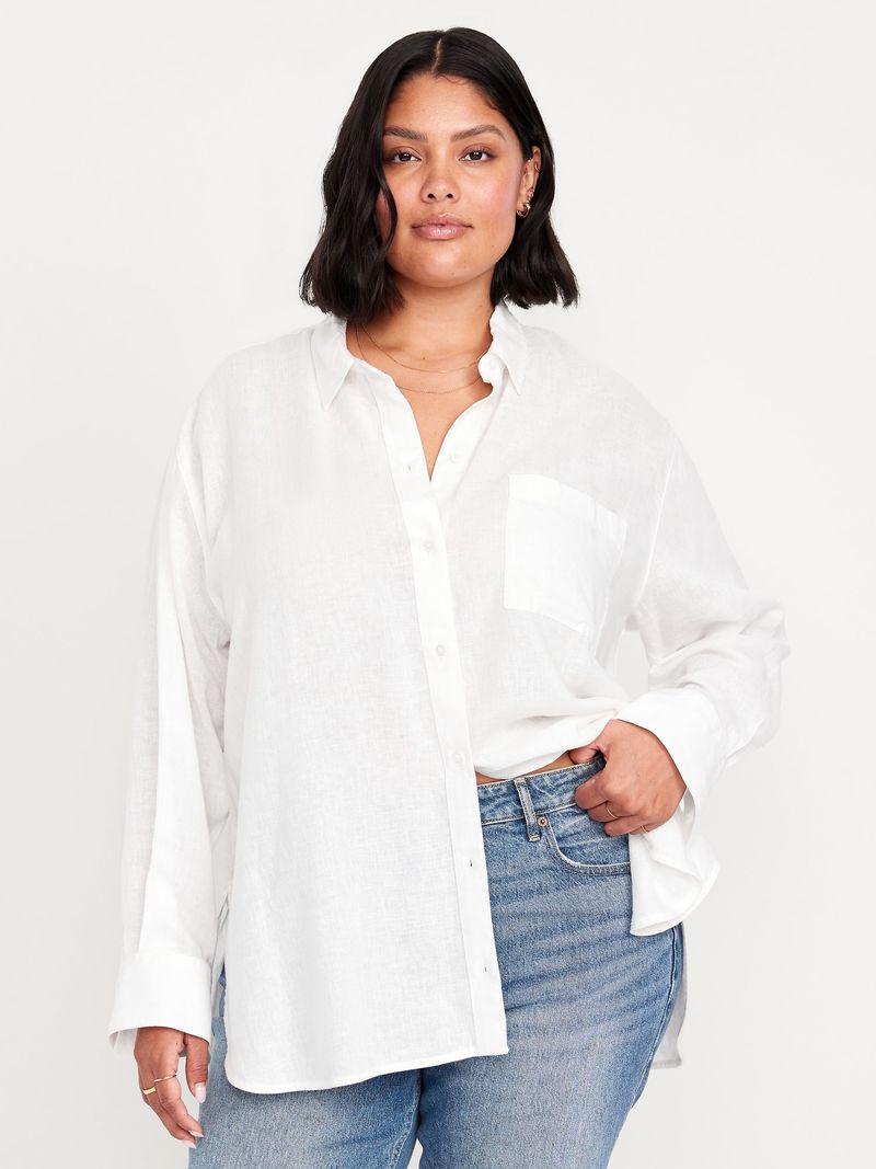 Linen Blend Button-Downs