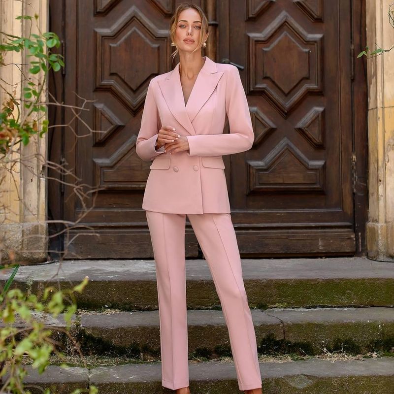 Pastel Pantsuit with Dewy Highlighter
