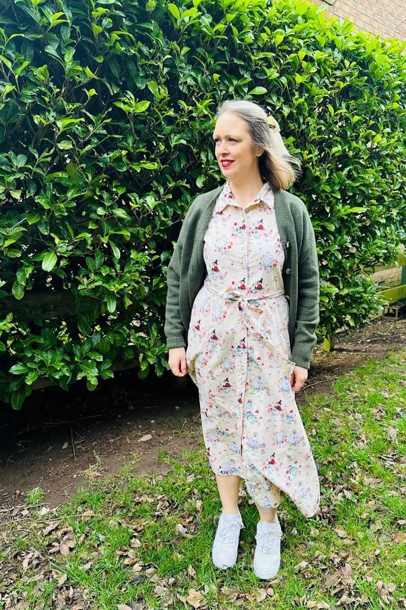 Flowy Maxi Dress with Light Cardigan