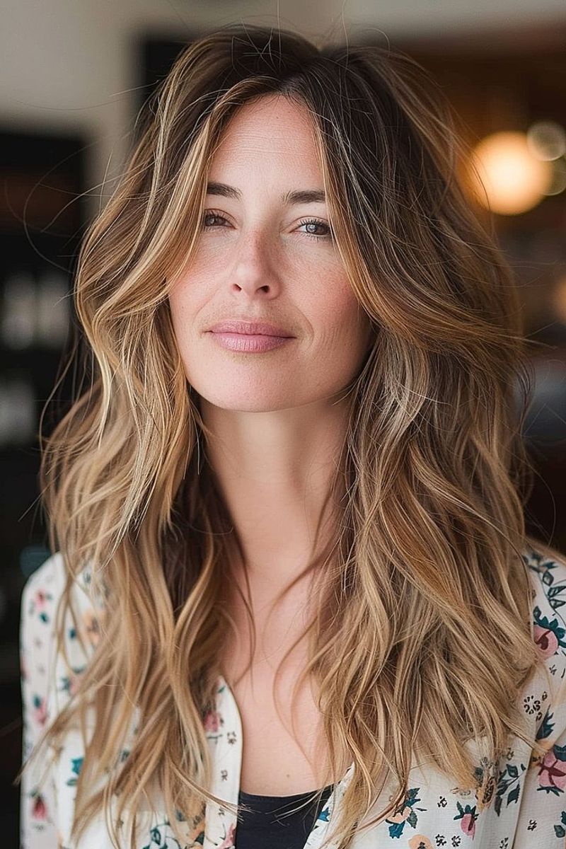 Elegante shag con sutiles ondas