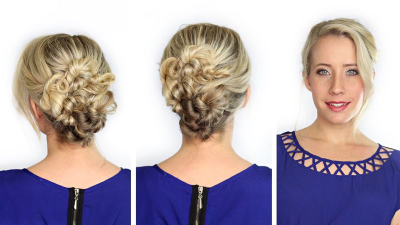 Élégante coiffure torsadée