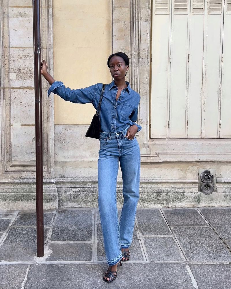 Monochrome Denim Delight