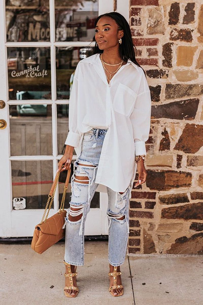 Oversized Button-Down Shirt