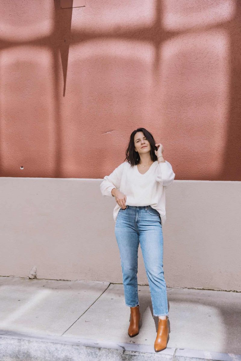 Oversized Sweater with Boyfriend Jeans