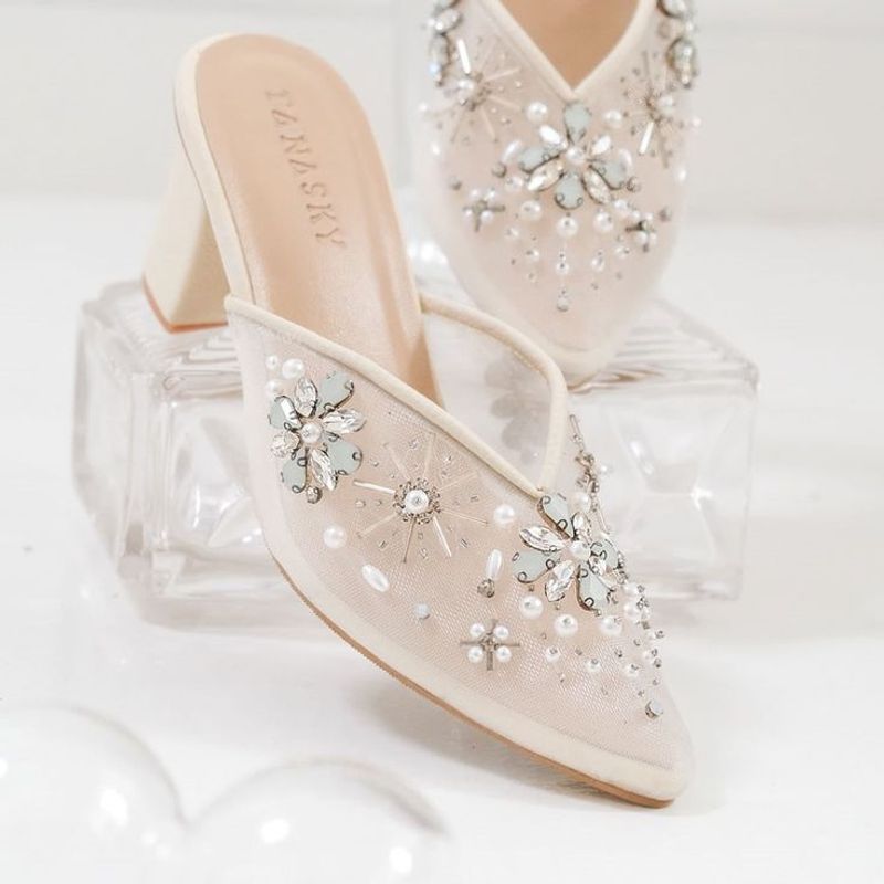 Embroidered Mules