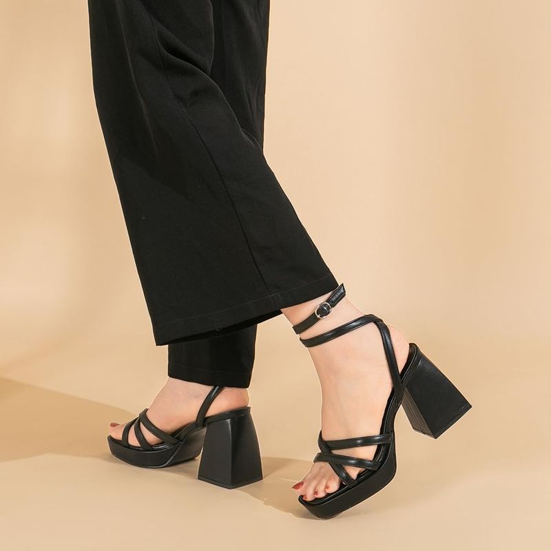 Bulky Ankle Strap Platforms