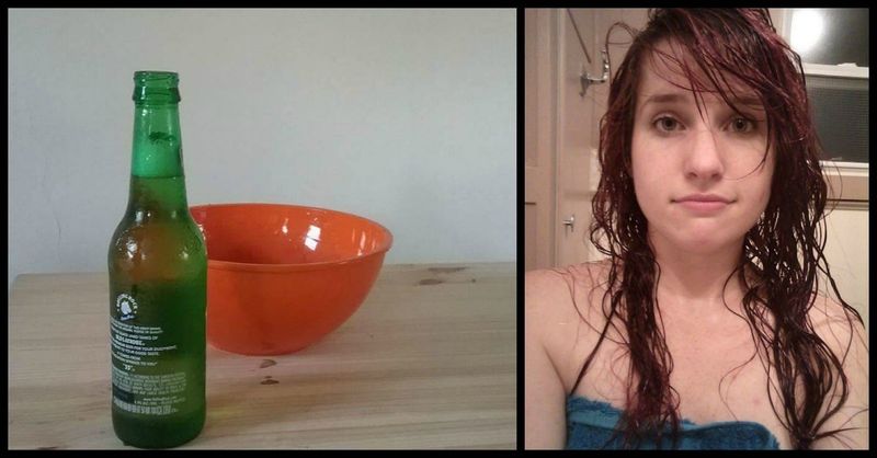 Beer Hair Rinse for Shine