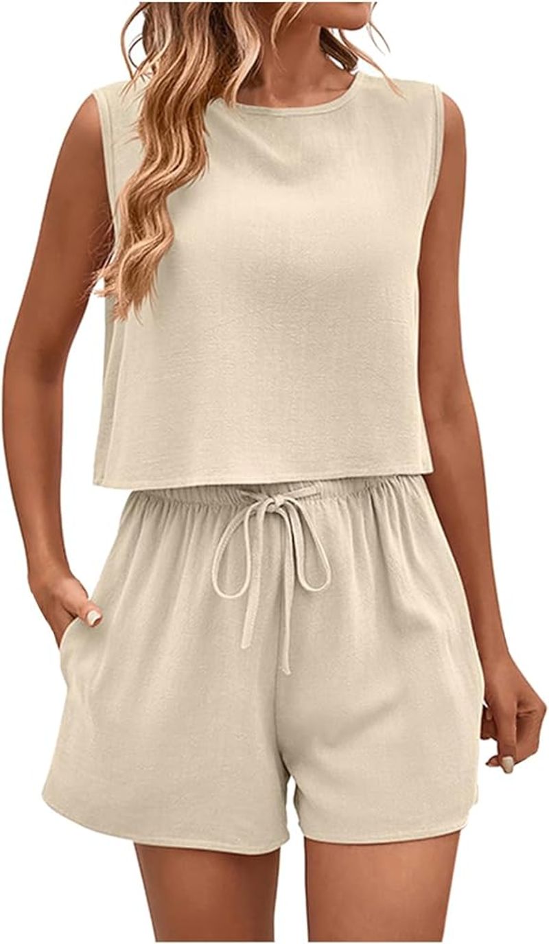 Boxy Tee & Drawstring Shorts Set