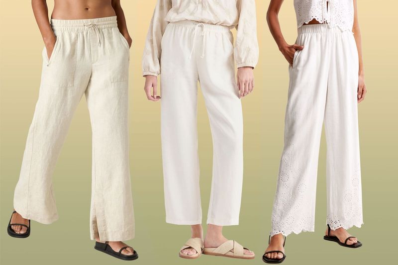 Wide-Leg Linen Pants