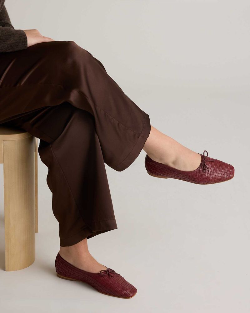 Woven Leather Flats