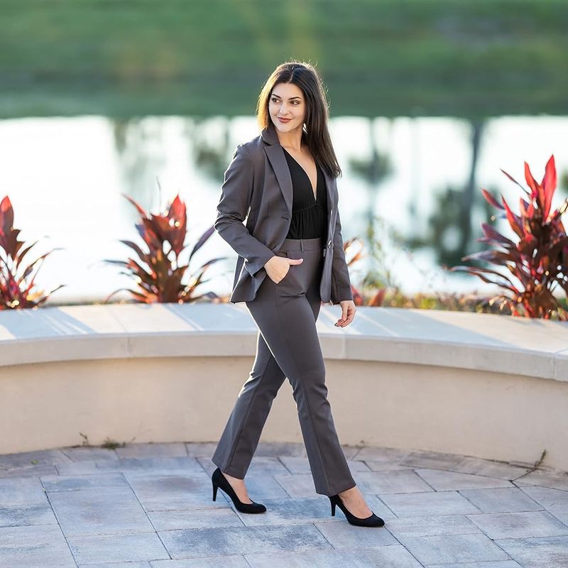 Ponte Blazer With Matching Pants