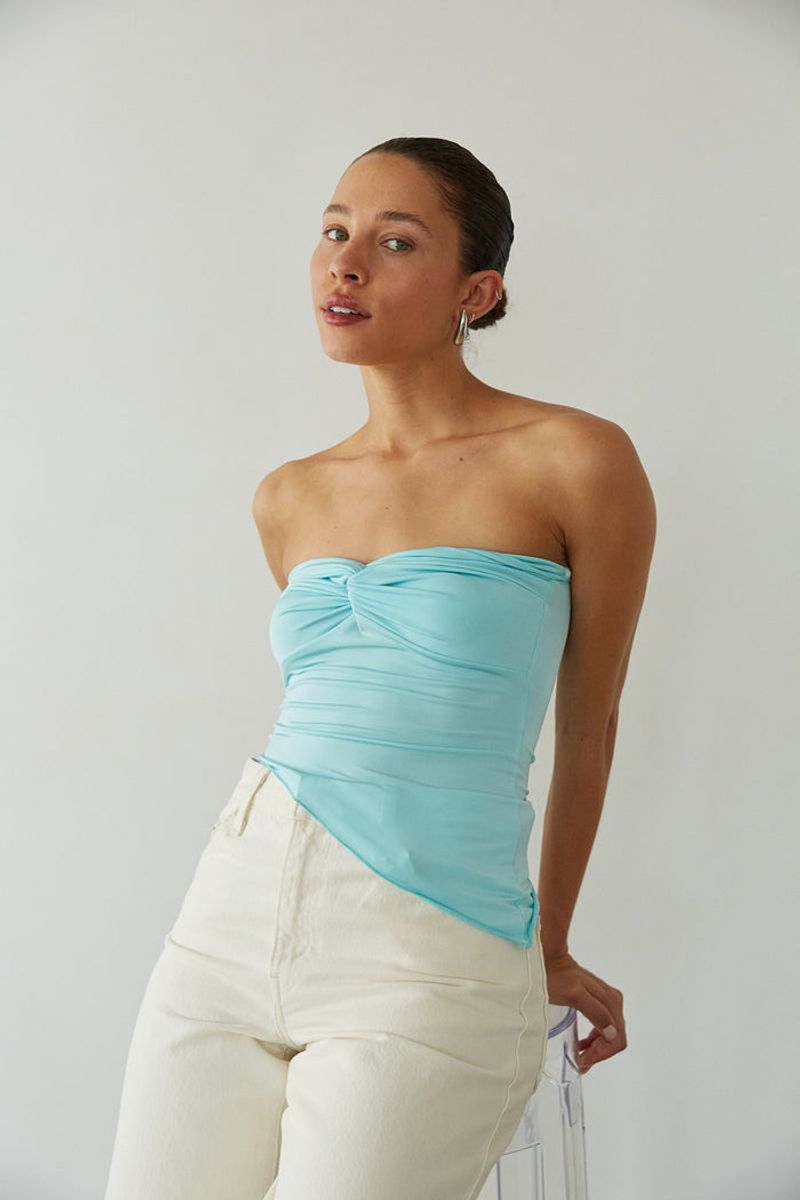 Twisted-Front Sleeveless Tops