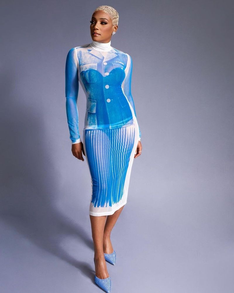 Trompe L'oeil Printed Bodysuit