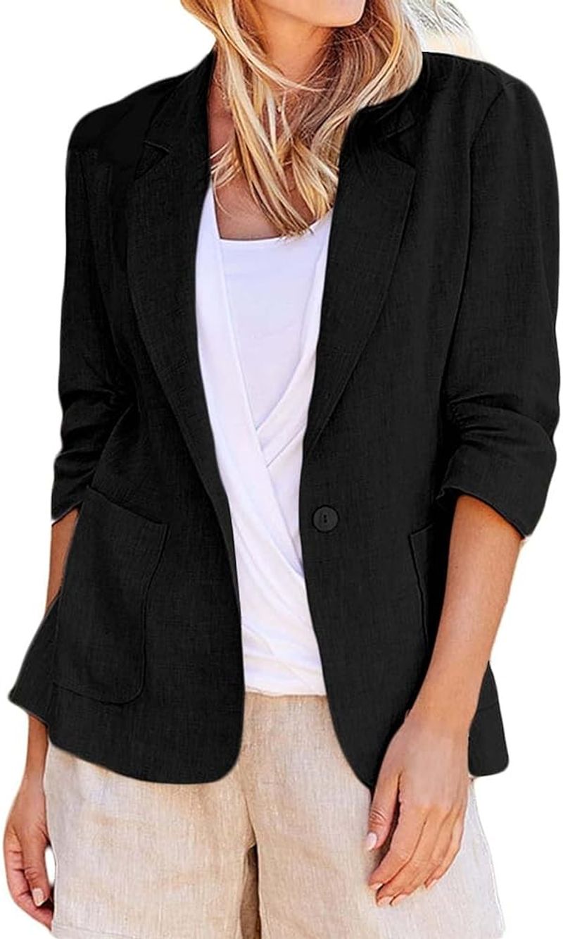 Breathable Cotton-Linen Blazer
