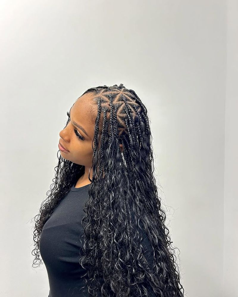 Tribal-Inspired Cornrow Triangles