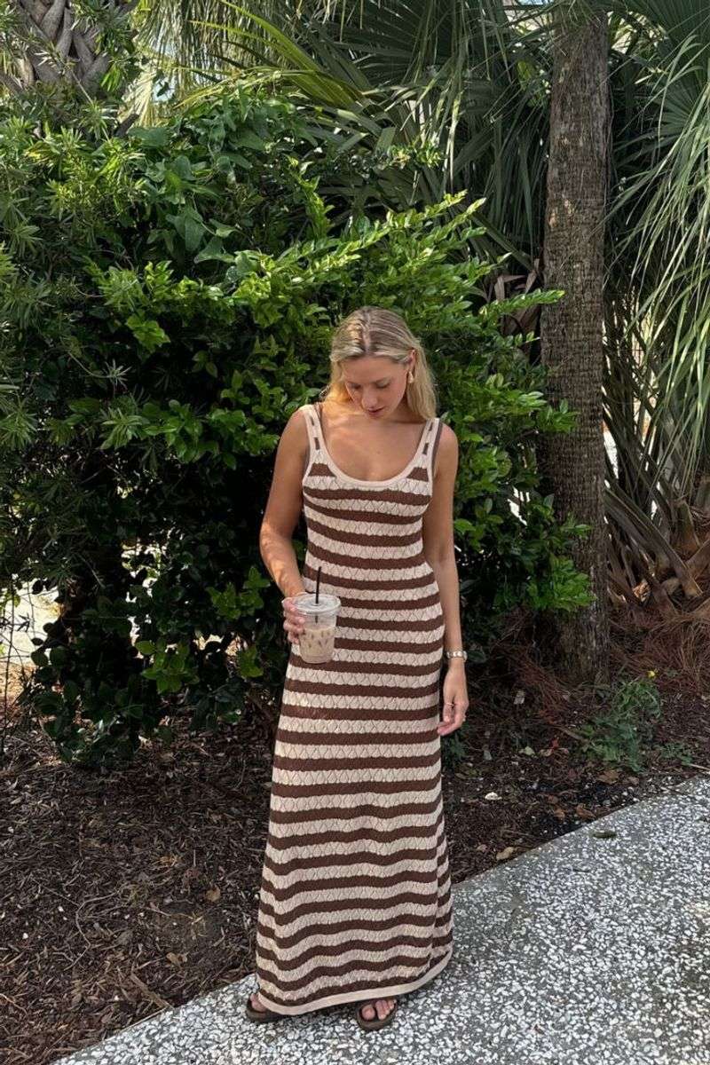 Stretchy Knit Maxi Dress