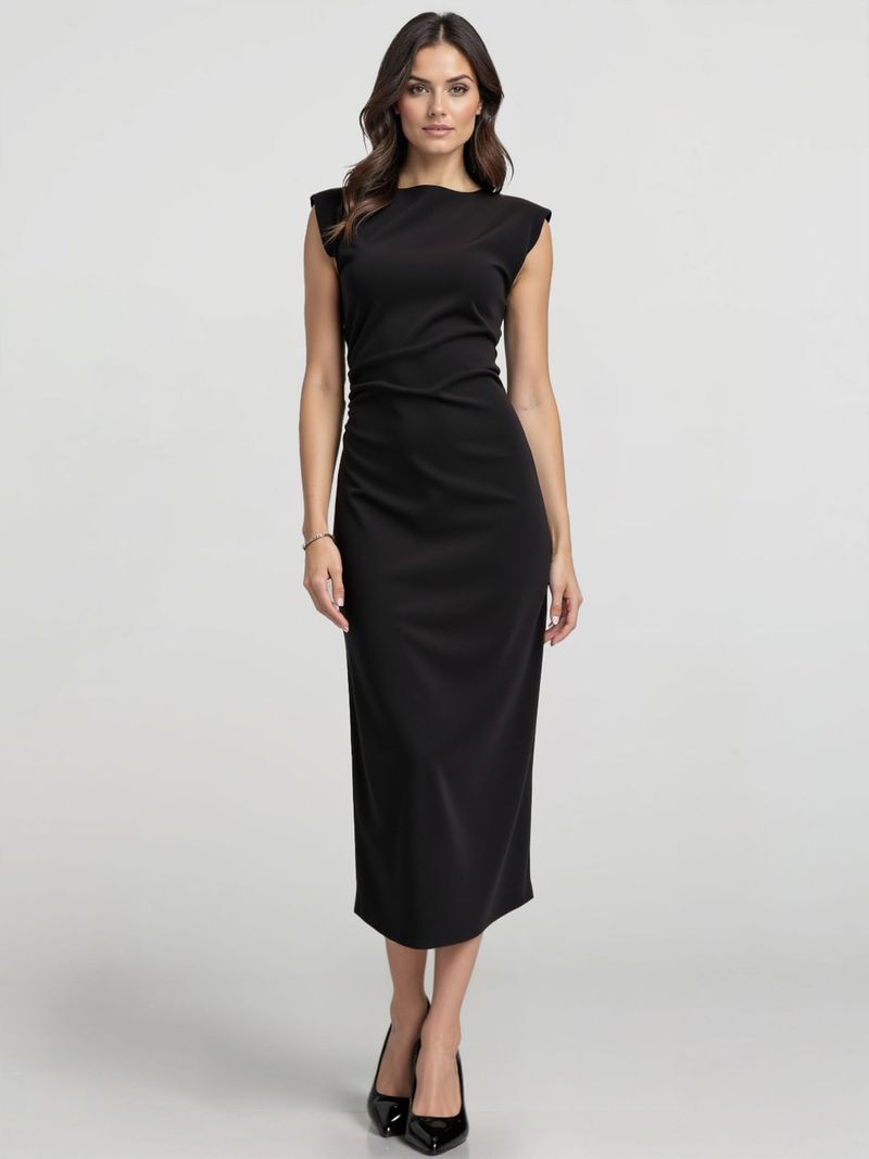 Ruched Waist Knit Dress