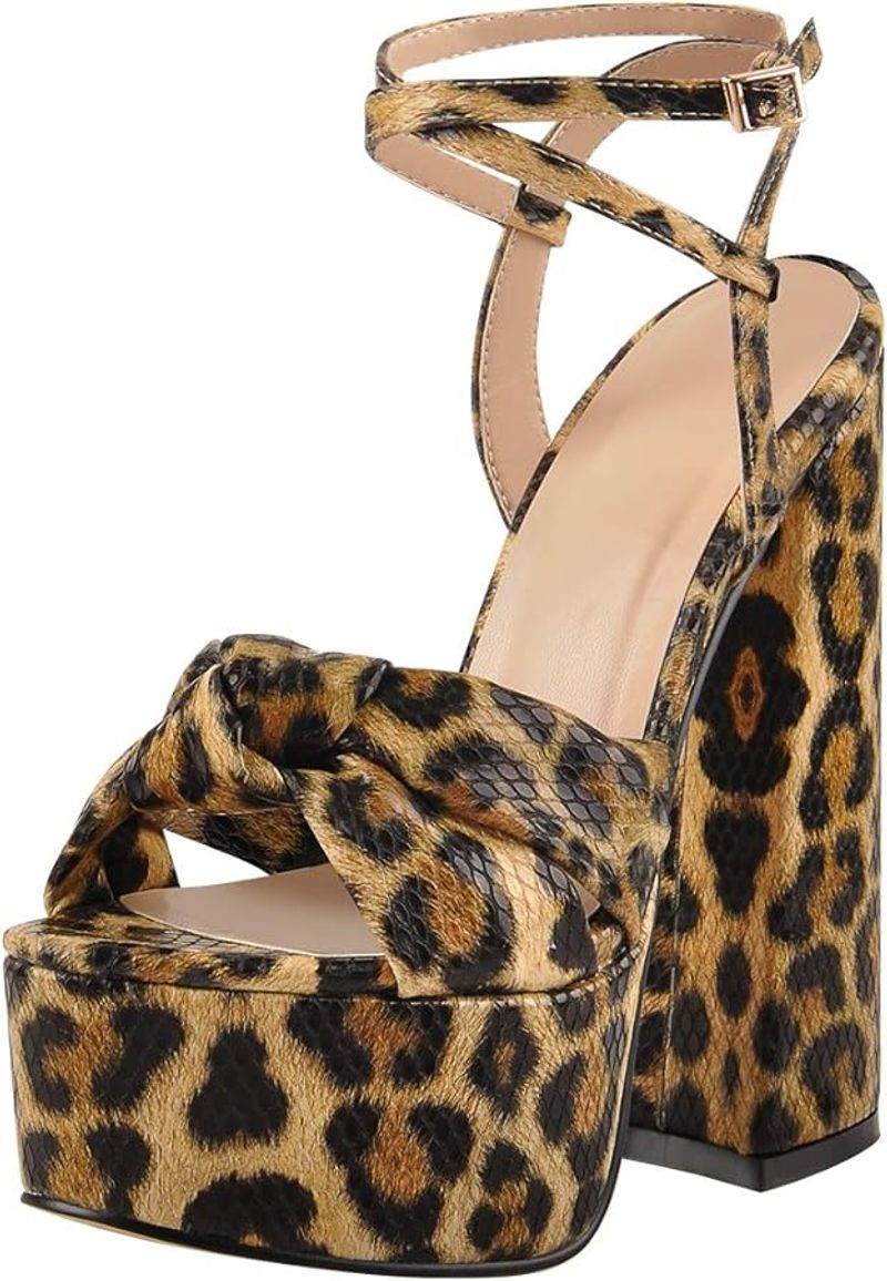 Leopard Platform Sandals