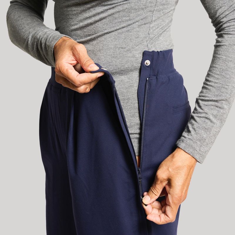 Side-Zip Slim Pants