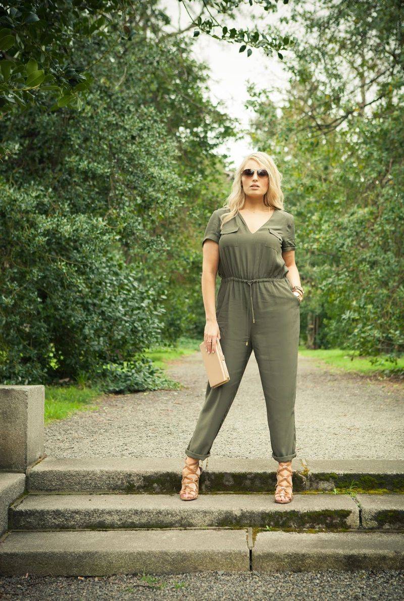 Utility Jumpsuit With Feminine Accessories