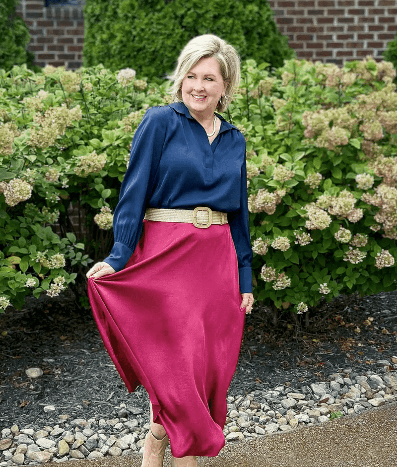 Midi Skirt with Side Slit