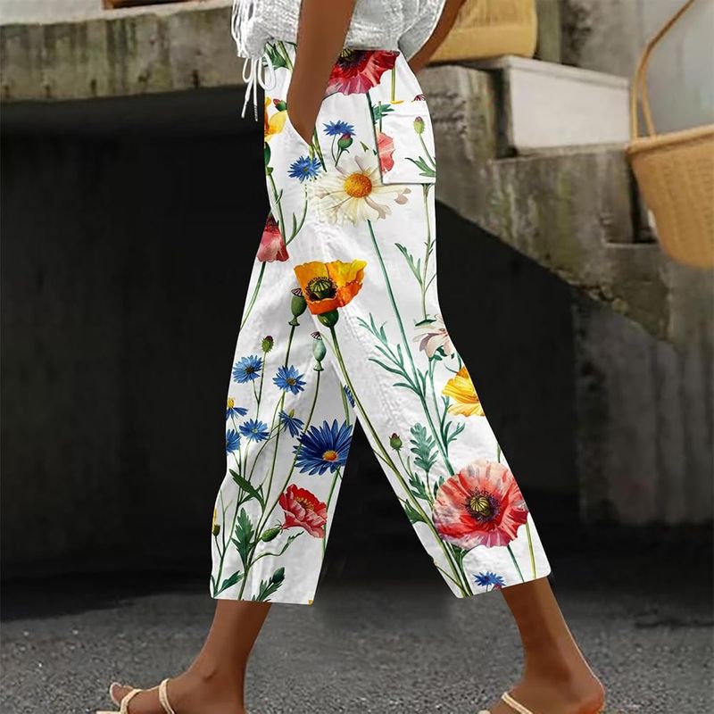 Tropical Print Capris