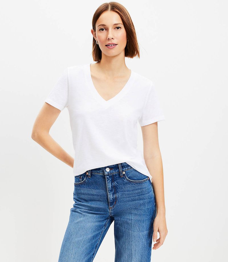 Fitted V-Neck Tees