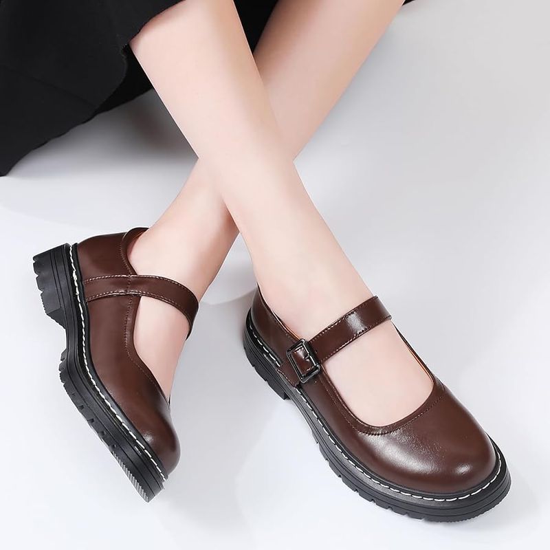 Adjustable-Strap Mary Janes