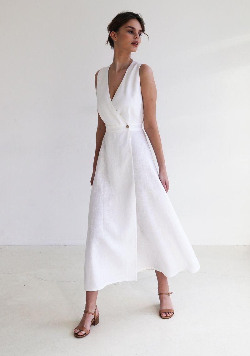 Wrap-Style Linen Blend