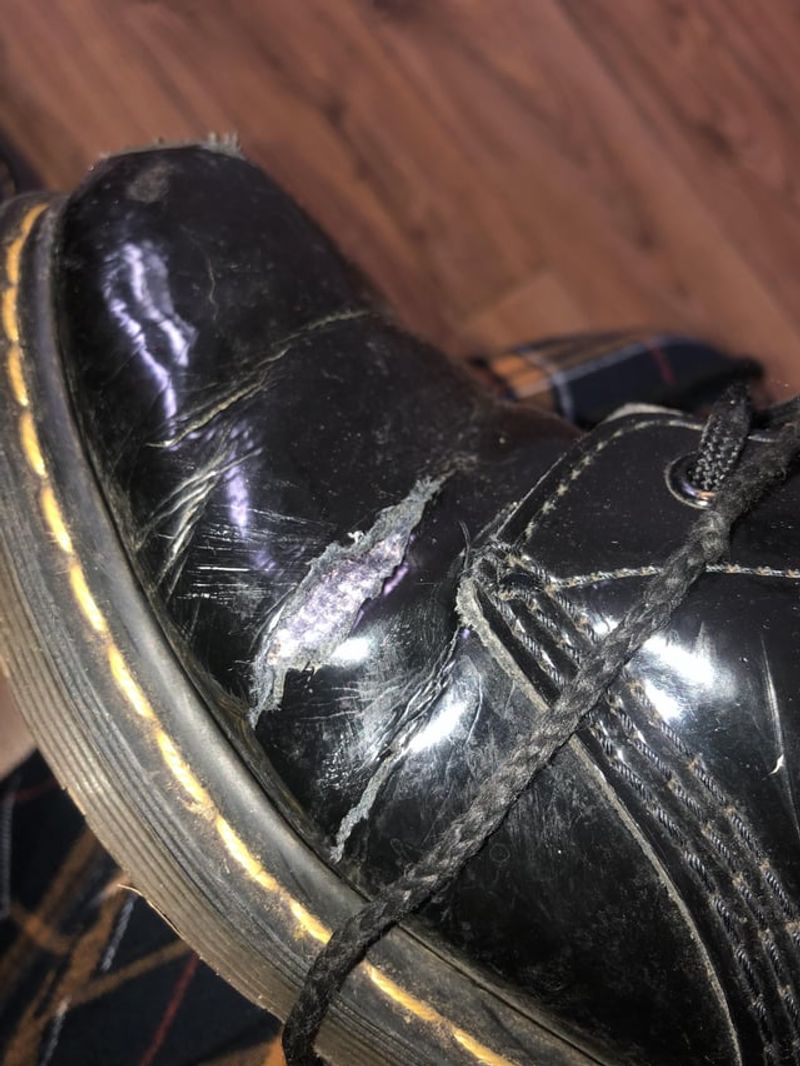 Cracked Patent Leather Shoes