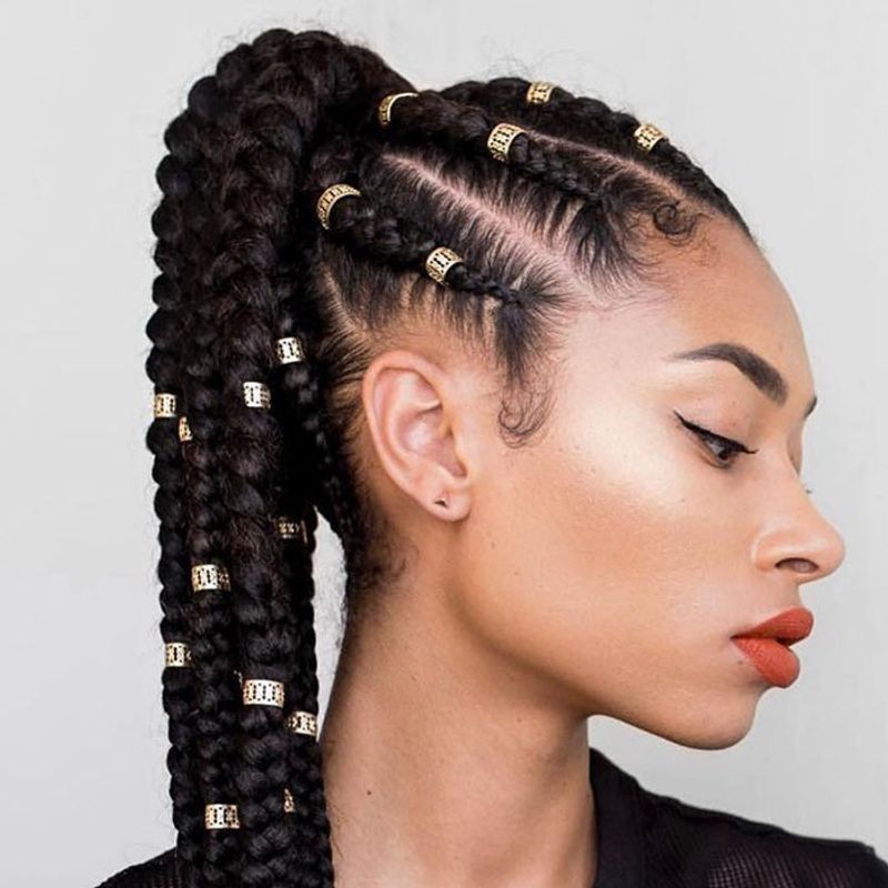Gel-Slicked Braided Updo