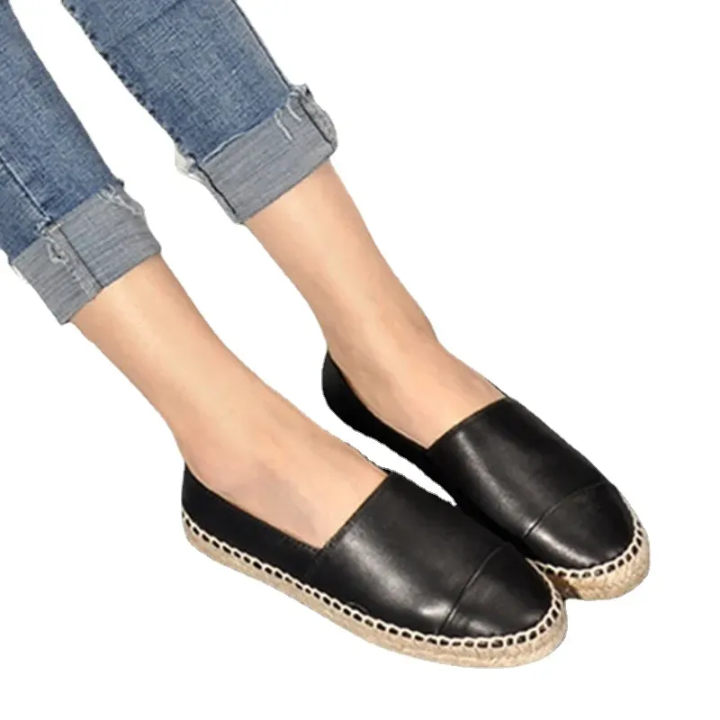 Sleek Leather-Trimmed Flats