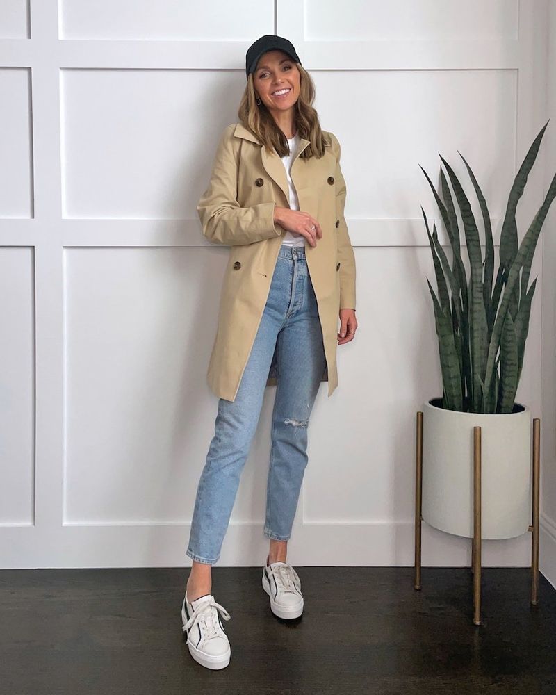 Lightweight Trench + Cropped Jeans