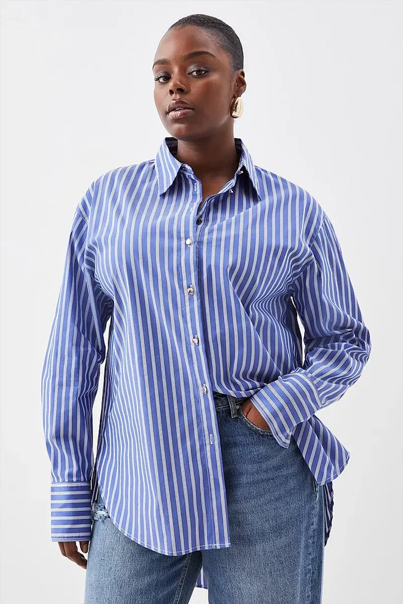 Striped Button-Up Shirt