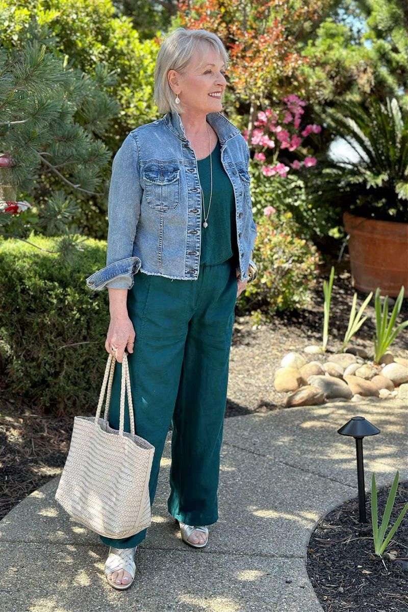 Jumpsuit with Light Jacket Sophistication