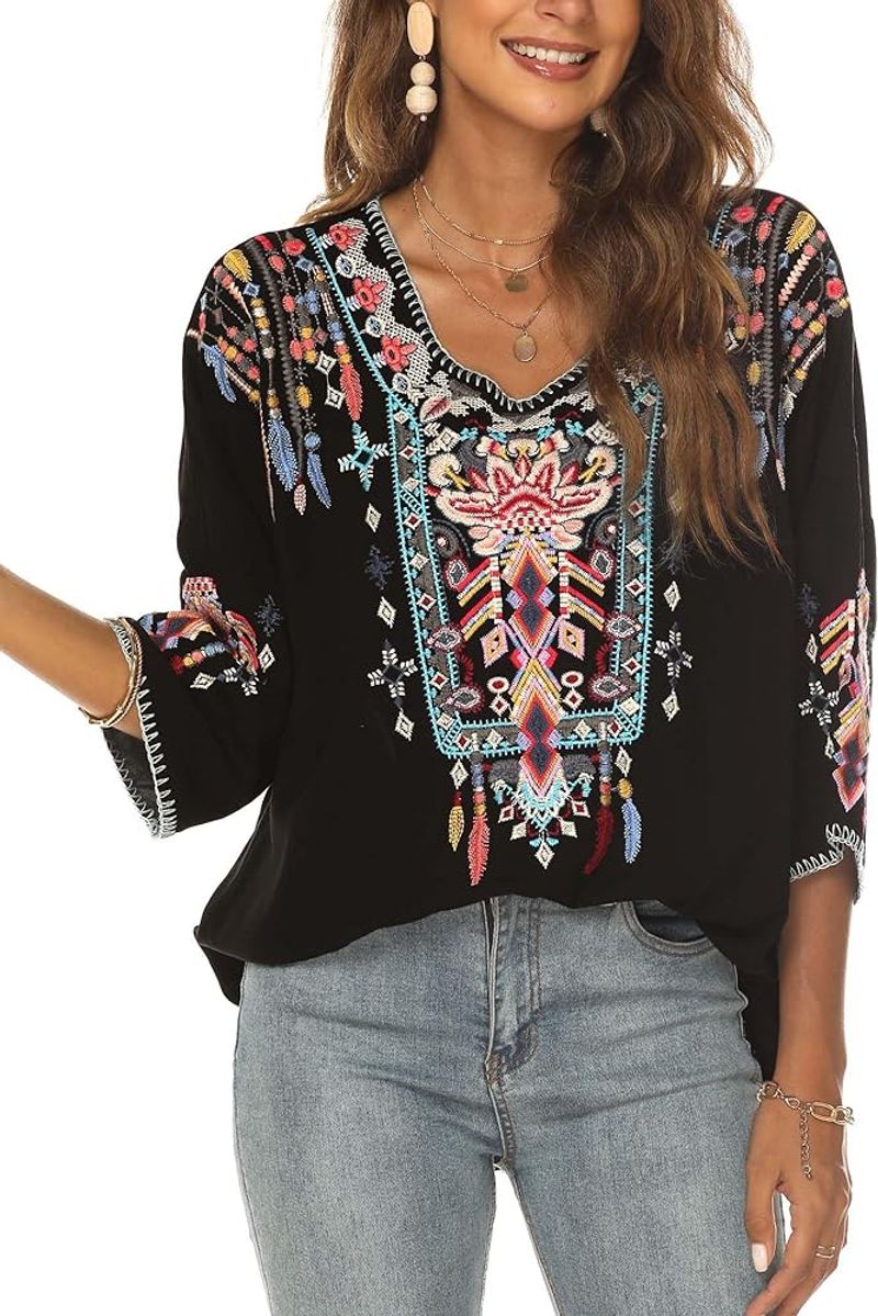 Embroidered Peasant Blouse