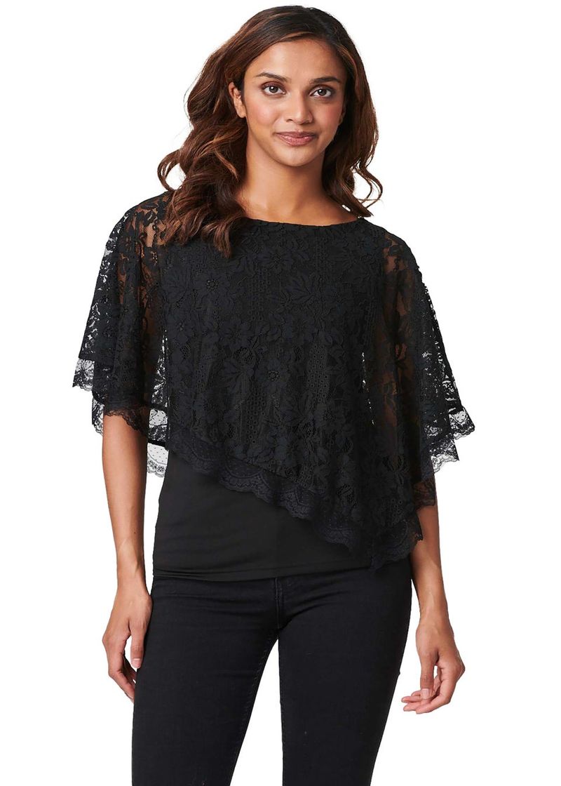 Lace Overlay Top