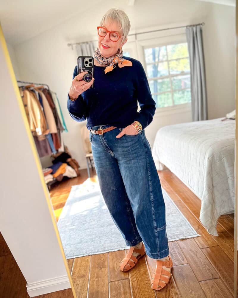 Capri Pants with Tunics and Scarves