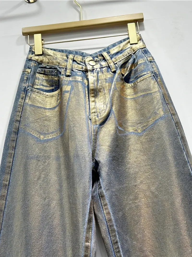 Futuristic Metallic Jeans